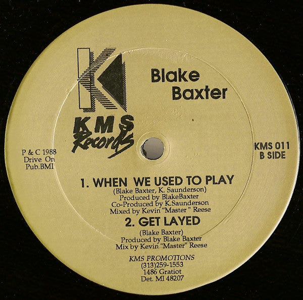 Blake Baxter : When We Used To Play (12", RP)