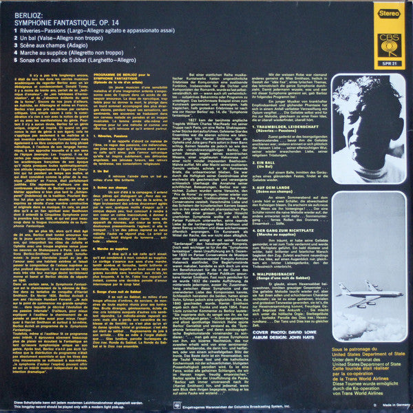 Hector Berlioz, Leonard Bernstein, New York Philharmonic : Symphonie Fantastique (LP, Album, Gat)