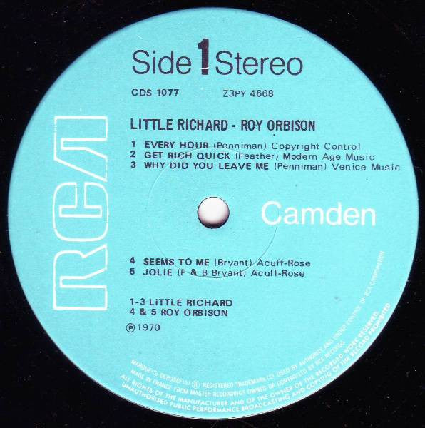 Little Richard & Roy Orbison : Little Richard & Roy Orbison (LP, Comp)
