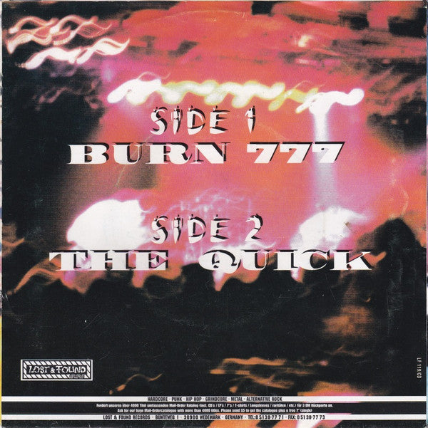 20 Dead Flower Children : Burn 777 / The Quick (7", Single, Red)