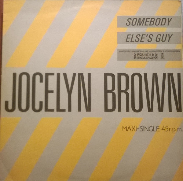 Jocelyn Brown : Somebody Else's Guy (12", Maxi, Promo)