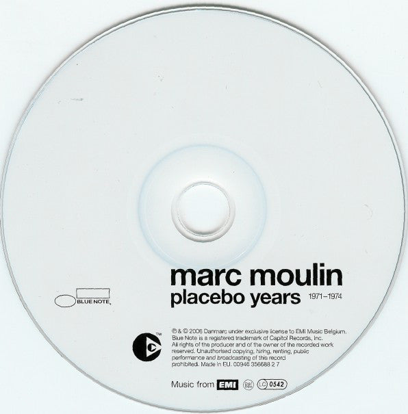 Marc Moulin : Placebo Years 1971-1974 (CD, Comp, Copy Prot.)