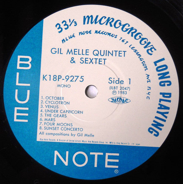 Gil Mellé Quintet / Sextet* : Gil Mellé Quintet & Sextet  (LP, Comp, Mono, Ltd)