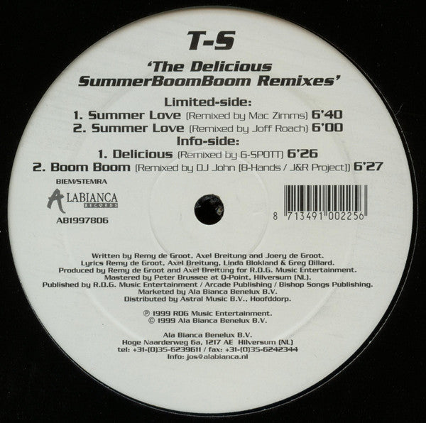 T-S* : The Delicious SummerBoomBoom Remixes (12")