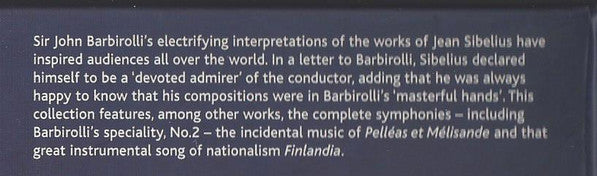 Jean Sibelius – Hallé Orchestra, Sir John Barbirolli : Complete Symphonies • Orchestral Works (5xCD, RE, RM + Box, Comp)