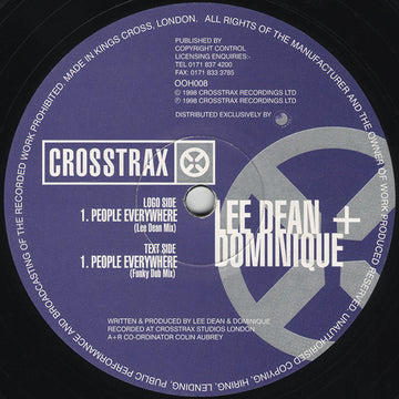 Lee Dean + Dominique* : People Everywhere (12")