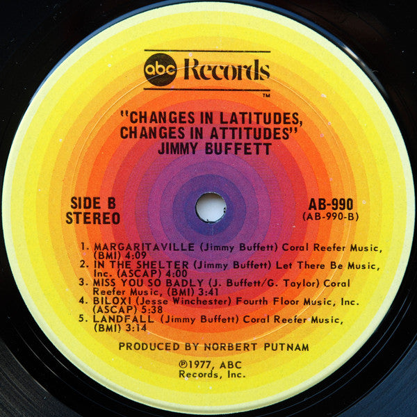 Jimmy Buffett : Changes In Latitudes, Changes In Attitudes (LP, Album, San)