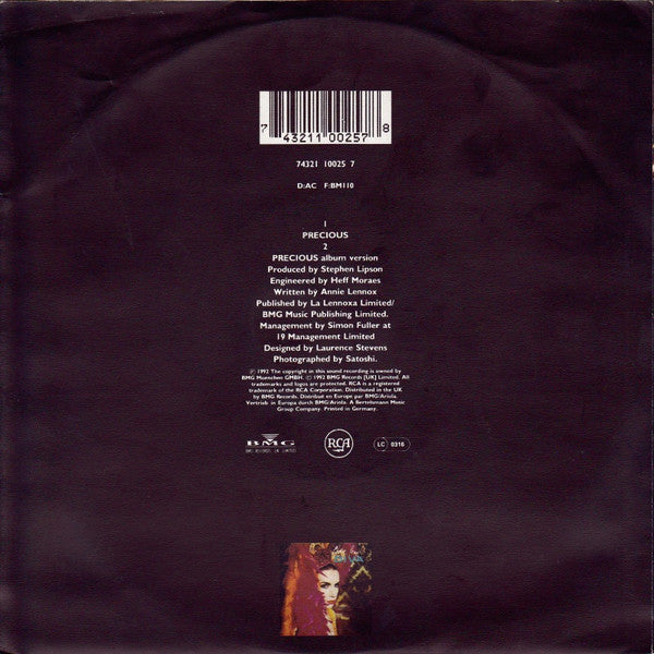 Annie Lennox : Precious (7", Single)