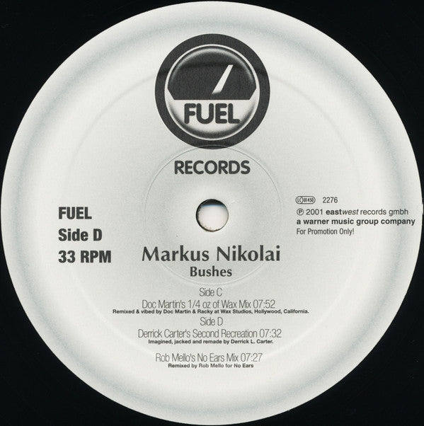 Markus Nikolai : Bushes (2x12", Promo)