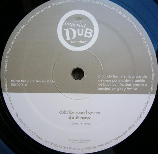 Dubtribe Sound System : Do It Now (12", S/Sided, Single)