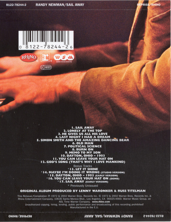 Randy Newman : Sail Away (CD, Album, RE, RM)