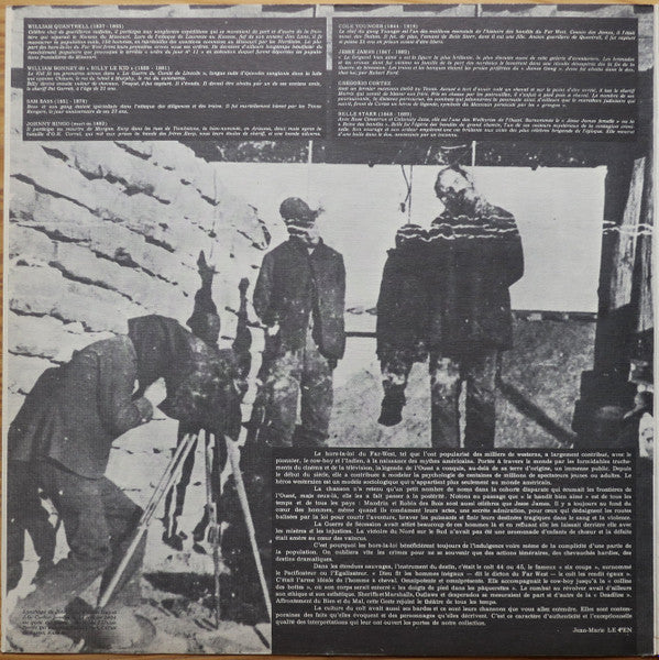 Various : Les Véritables Chansons Des Hors-La-Loi Du Far-West (LP, Album, Comp, Gat)
