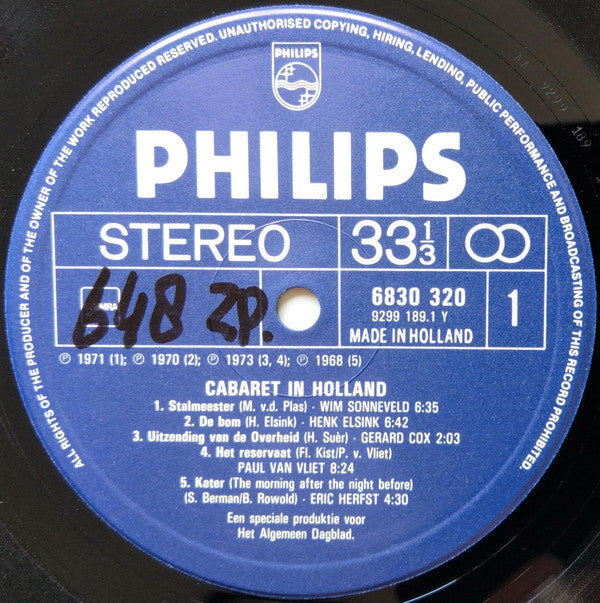 Various : Uit? Plaat Voor U! (Cabaret In Holland) (LP, Comp)