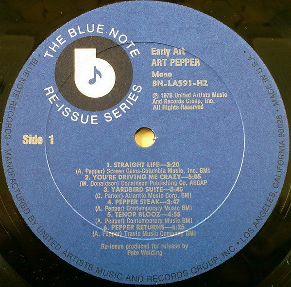 Art Pepper : Early Art (2xLP, Comp, Mono)
