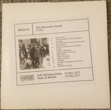 The Mountain Goats : Goths (CD, Album, Promo)