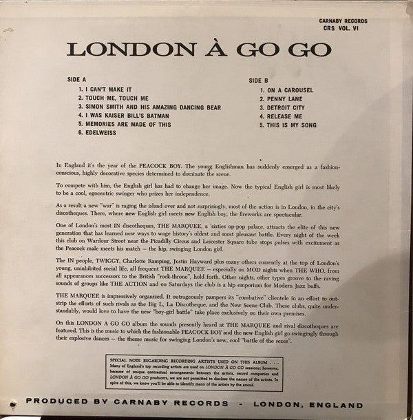 Unknown Artist : London A Go Go Volume VI (LP)