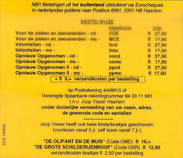 Joop Visser (2) : Opnieuw Opgenomen II (CD, Album)