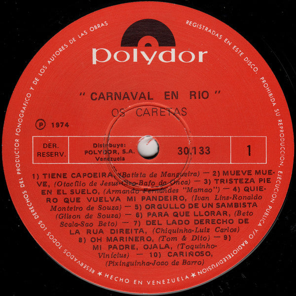 Os Caretas / Banda Do Canecão : Carnaval En Rio (LP, Comp)