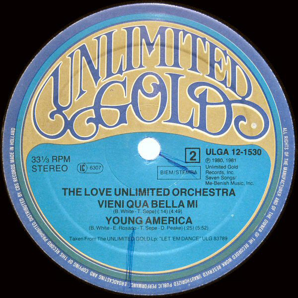 Love Unlimited / The Love Unlimited Orchestra* : I'm So Glad That I'm A Woman / Vieni Qua Bella Mi (12")