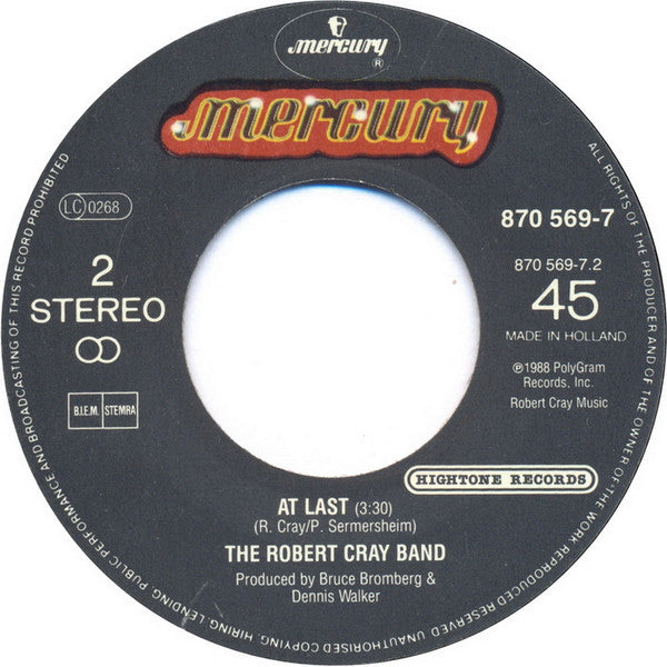 The Robert Cray Band : Don't Be Afraid Of The Dark (7", Single, Pap)