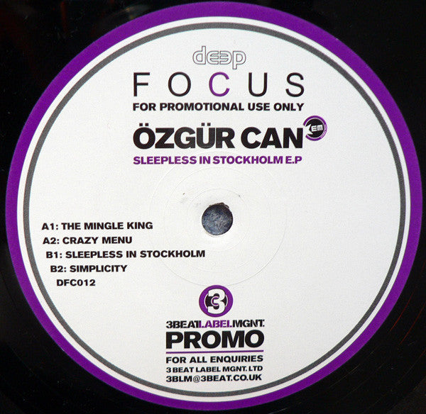 Özgür Can : Sleepless In Stockholm E.P (12", EP, Promo)