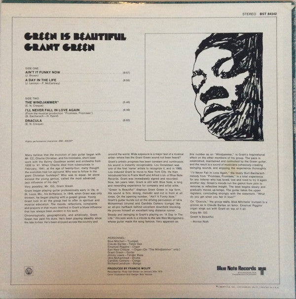 Grant Green : Green Is Beautiful (LP, Album)
