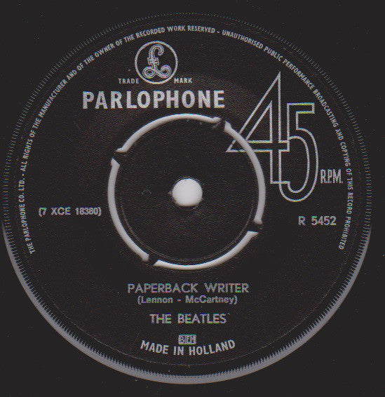 The Beatles : Paperback Writer / Rain (7", Single, Mono)