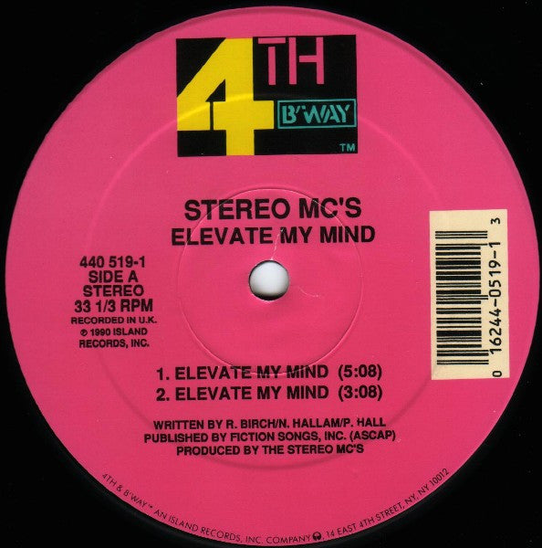 Stereo MC's : Elevate My Mind (12")