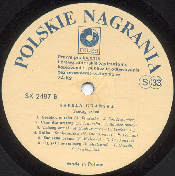 Kapela Gdańska : Tańczy Szmal (LP, Album)