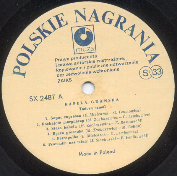 Kapela Gdańska : Tańczy Szmal (LP, Album)