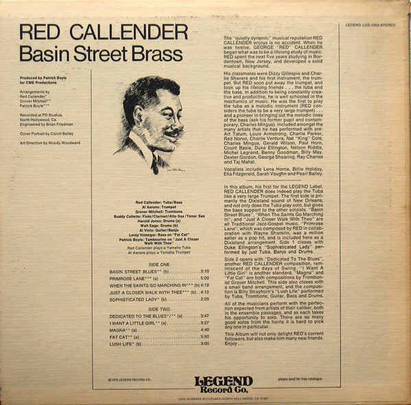 Red Callender : Basin Street Brass (LP, Album)