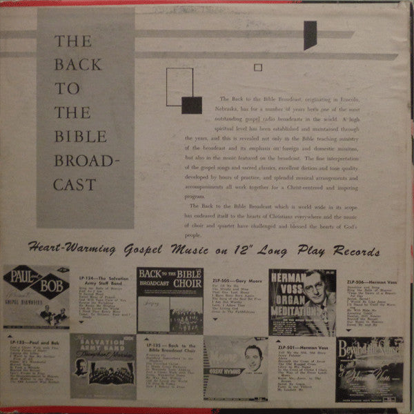 Back To The Bible Broadcast Choir And Quartet* : Radio Favorites (LP, Album)