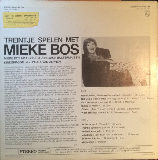 Mieke Bos : Treintje Spelen Met Mieke Bos (LP, Album)