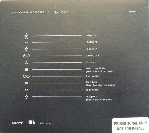 Matthew Bourne : Isotach (CD, Album)