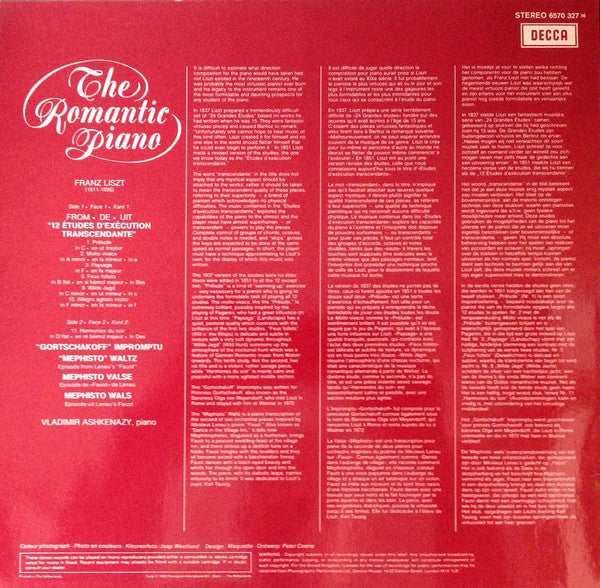 Franz Liszt : The Romantic Piano (LP)