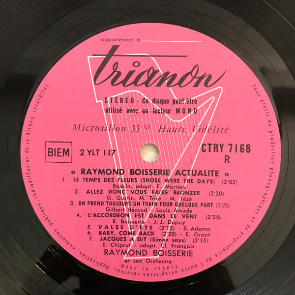 Raymond Boisserie Et Son Orchestre : "Raymond Boisserie Actualité" (LP, Mono)