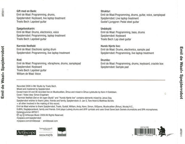 Emil de Waal + SpejderRobot : Emil de Waal+SpejderRobot (CD, Album)