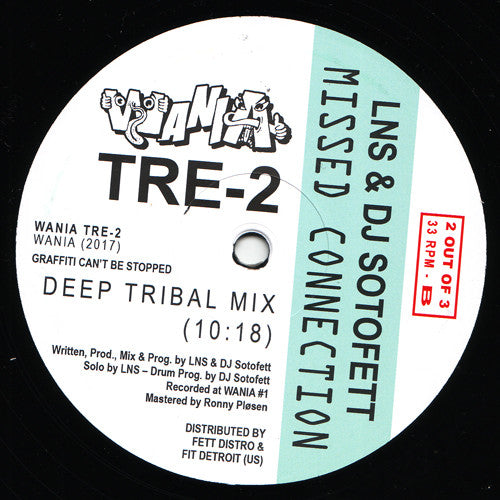 LNS (2) & DJ Sotofett : Missed Connection (12")