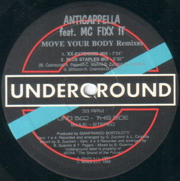 Anticappella Feat MC Fixx It : Move Your Body (Remixes) (12")