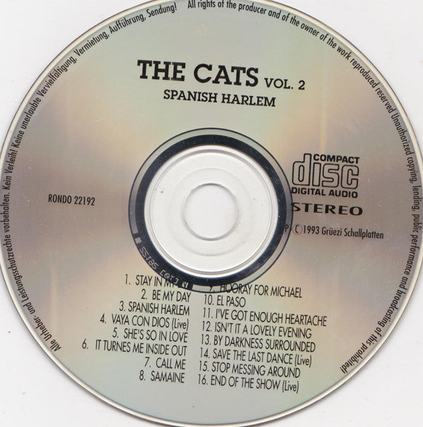 The Cats : Vol.2 Spanish Harlem (CD, Comp)