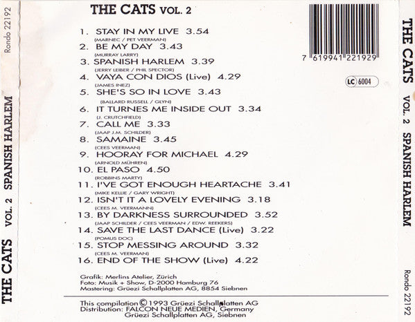 The Cats : Vol.2 Spanish Harlem (CD, Comp)