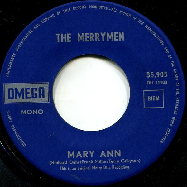 The Merrymen : Mary Ann / Fire Fire (7", Single, Blu)