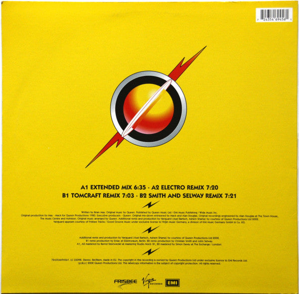 Queen + Vanguard : Flash (The Official Club Mixes) (12", Single)
