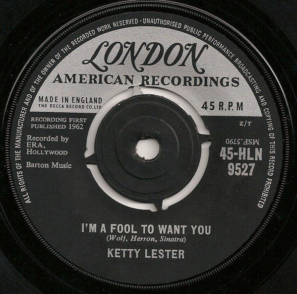 Ketty Lester : Love Letters (7", Single, RP, Z/T)
