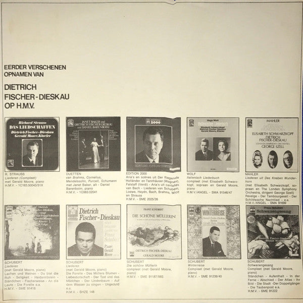Dietrich Fischer-Dieskau, Gustav Mahler : Lieder Eines, Fahrenden Gesellen / Kindertotenlieder (LP, Comp)