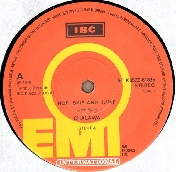 Chalawa : Hop, Skip And Jump / Picadilly Hop (Long Versions) (12")