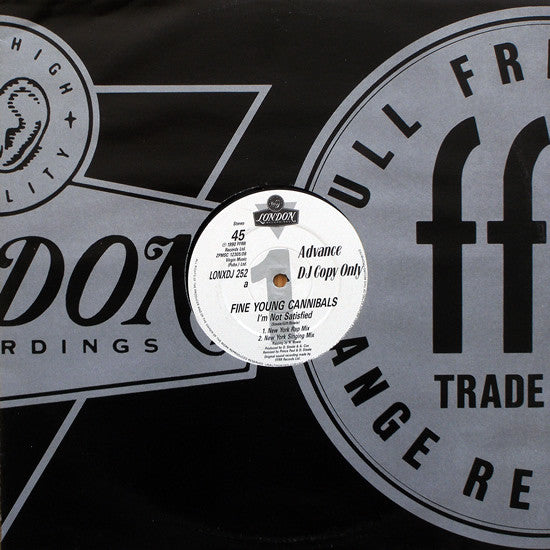 Fine Young Cannibals : I'm Not Satisfied (12", Promo)