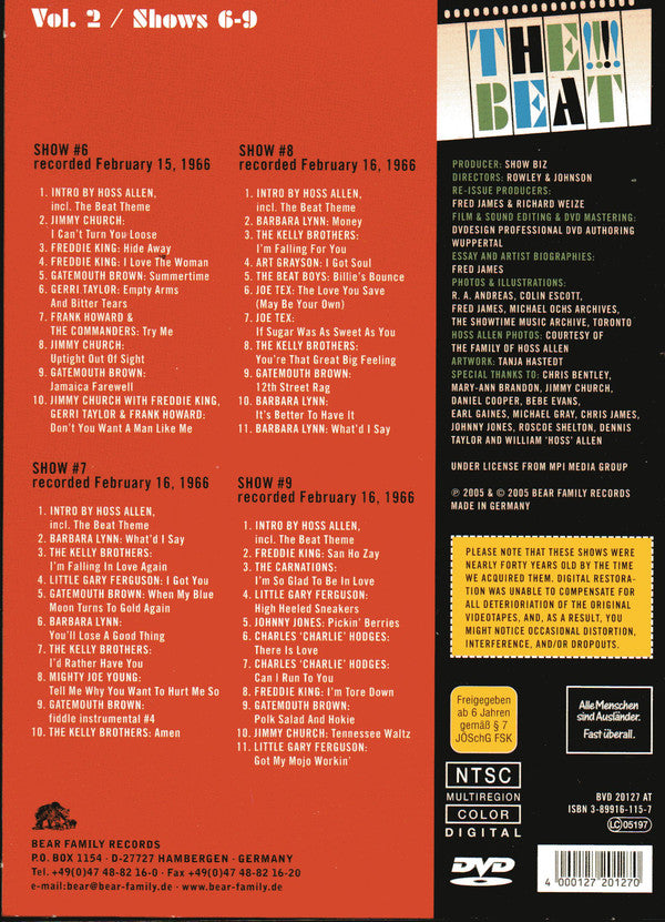 Various : The !!!! Beat (Vol. 2 / Shows 6 to 9) (DVD-V, Comp, NTSC)