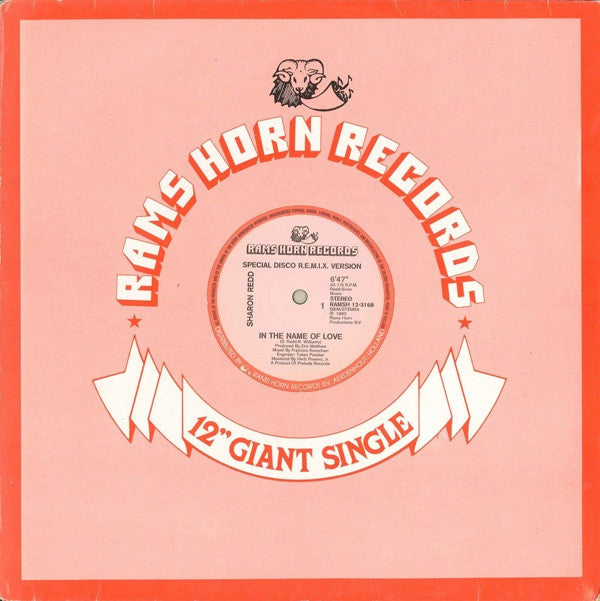 Sharon Redd : In The Name Of Love (Special Disco R.E.M.I.X. Version) (12", Single)