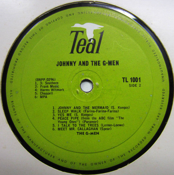 Johnny And The G-Men : Johnny And The G-men (LP, Album)